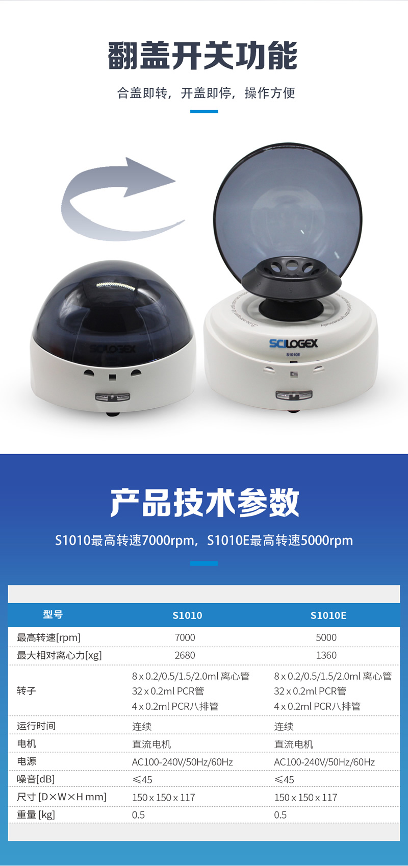 SCILOGEX S1010E Ļ